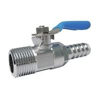 アズワン ミニボールバルブ ホースニップル型 R3/8×10.5mm MH3105