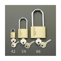 アズワン 50mm シリンダー南京錠(40mm吊長/同一キー) EA983SG55 EA983SG55 1個