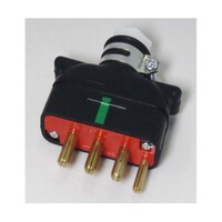 アズワン 平型安全コネクタ プラグ側 H105P H105P 1個