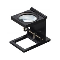 池田レンズ工業 リネンテスター 6倍 ブラック 針付き 25mm 7650M