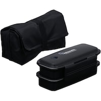 岩崎工業 ランチボックスメンズシリーズ スリムランチボックス2段(保冷バッグ付き AA 1ケース(5個×8小箱入) 68407309 1ケース