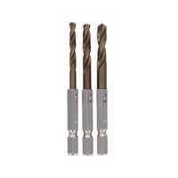 三共コーポレーション CUSTOM KOBO 3本組ショートサイズコバルトHSS鋼ドリル刃セット #820353 CCB352 CCB352 1個