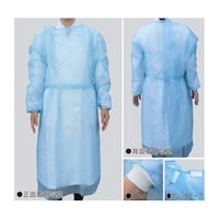 エフスリィー アイソレーションガウン マジックテープタイプ フリーサイズ ブルー 1ケース(10枚×5袋入) 68508724 1ケース