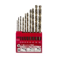 目黒彫刻刀製作所 ステンレス用ドリル刃セット 10本組 WZCMD10