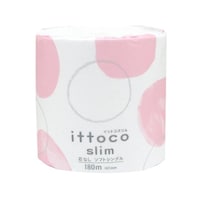 イトマン イットコ芯なしスリム トイレットペーパー 180mシングル 1ロール個包装×48個入 10180015 10180015 1ケース