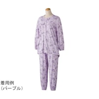 婦人大きめボタンストレッチパジャマ