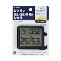 パール金属 測HAKARI デジタル温湿度計 ブラック D6560