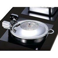 アズワン ハイパーラックス 丸型電磁サーバー ガラス蓋タイプ(油圧)34cm HA643GL 3883400 1個