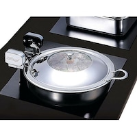 アズワン ハイパーラックス 丸型電磁サーバー ガラス蓋タイプ(油圧)50cm HA645GL 3883600 1個