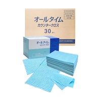 東京メディカル カウンタークロス 厚口大判 ブルー 1ケース(30枚×6箱入) FT353 1ケース