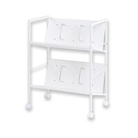 アスカ 木製ファイルワゴン2段 ホワイト FWG02W FWG02W 1台