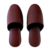 テンダイ 抗菌レザー調ビニールスリッパ(前かぶりタイプ)ブラウン L 1ケース(40足入) 571920