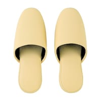 テンダイ 抗菌レザー調ビニールスリッパ(前かぶりタイプ)ベージュ M 1ケース(40足入) 571890