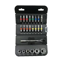 SIGNET 車載工具に最適 23点組 ロールチョイス 差込角1/4SQ ソケット&ビットセット 27002 27002 1セット