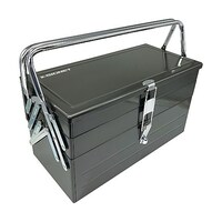 SIGNET 高品質 差込角3/8SQ スチール製両開きツールセットDX用ツールボックス ブラック SG310 SG310 1台