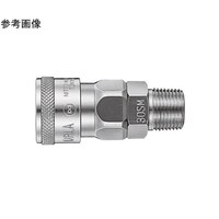 日東工器 ハイカプラ(ソケット)鋼鉄(クロムめっき)NBR Rc1メネジ取付用 800SM STEEL NBR 1個