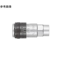 日東工器 ロックカプラ200(ソケット)鋼鉄(クロムめっき)NBRR1/4オネジ取付用 1セット(5個入) L20020SF STEEL NBR 1セット