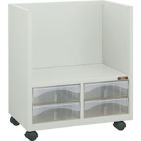 トラスコ中山 TRUSCO 収納ケース キャスター付 下側A深型引出4個付 BS2A4W2C 1台