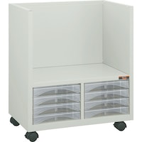 トラスコ中山 TRUSCO 収納ケース キャスター付 下側A浅型引出8個付 BS2A4S4C 1台