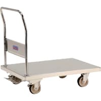 テックサス テックサス フットブレーキ付 ステンレス台車 SUSφ150ウレタン車 NW1275DFB 1台