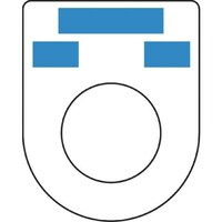 アイマーク IM 押ボタン(メガネ銘板)φ22.5(別作)2ノッチ2段彫り