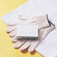 日本緑十字社 緑十字 防災用品 軍手とタオル圧縮セット