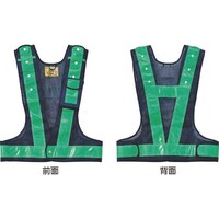 日本緑十字社 緑十字 多機能セーフティベスト 紺/緑反射 多機能ベスト(紺/緑) フリーサイズ ポケット4箇所付