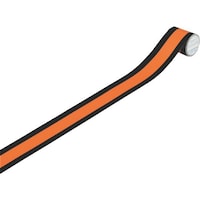 日本緑十字社 緑十字 配管識別テープ 黄赤/黒(危険表示) AH514(小) 50mm幅×2m アルミ