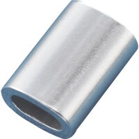 日本緑十字社 緑十字 ワイヤロープスリーブ ワイヤー12A ロープ径1.2mmΦ用 10個組 アルミ製