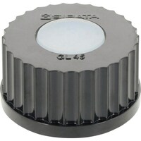 柴田科学 SIBATA 黒キャップ 穴あき ねじ口びん用 GL45 5入 017200455A 1箱(5個)