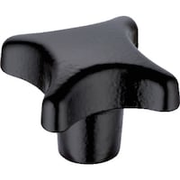 HALDER HALDER パームグリップ DIN6335、鋳鉄 樹脂塗装 形状E 黒