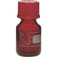 柴田科学 SIBATA 耐熱ねじ口びん 茶褐色 赤キャップ付 25mL 10入