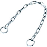 日本緑十字社 緑十字 チェーン(両側丸リング付) 鎖O600 線径4.8mmΦ×600mm スチール製
