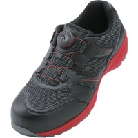 IGNIO ダイヤル式セーフティシューズ B種 ブラック×レッド24.5cm