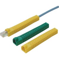 ジェフコム DENSAN モジュラープラグカバー(ロングタイプ) MJCLOYL 1袋(10個)