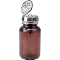 DESCO DESCO ディスペンサー、PURETOUCH ガラス製、琥珀色、丸ビン、120cc