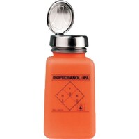 DESCO DESCO 静電気拡散性ボトル オレンジ色 ワンタッチ HDPE 180cc 「IPA」の印刷