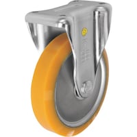 シシク シシク 静電気帯電防止キャスター 200径 固定 制電性ウレタン車輪