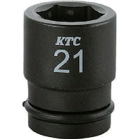 京都機械工具 KTC 12.7sq.インパクトレンチ用ソケット(標準) ピン・リング付 対辺寸法22mm パック・台紙仕様