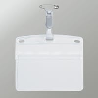 オープン工業 OP タッグ名札 プラクリップ両用 特大サイズ 1枚 灰