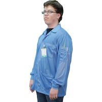 DESCO DESCO スモック ジャケット ニット袖口 青 3XL