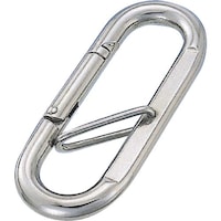 水本 水本 リングキャッチ ステンレス プチカラビナ(ハズレ止め付) 線径10mm 長さ88mm