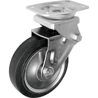 シシク シシク 緩衝キャスター 固定 150径 ゴム車輪