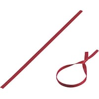 日本緑十字社 緑十字 ビニールタイ 赤 金具37(赤) 4mm幅×150mm 100本組 エンビ+鉄線