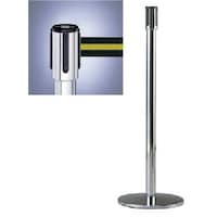 ユニット ユニット リールベルトポスト(テンサバリアー)銀 Φ343×H960 本体/銀・ベルト/黒黄ストライプ 8707013 1台