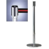 ユニット ユニット リールベルトポスト(テンサバリアー)銀 Φ343×H960 本体/銀・ベルト/黒赤ストライプ 8707012 1台