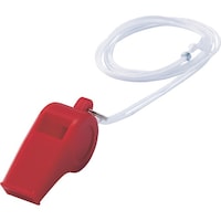 日本緑十字社 緑十字 笛(ホイッスル) 赤 プラ笛201R 全長58.8mm 12個組 プラスチック製 144203 1組(12個)