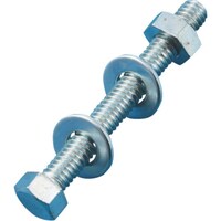 日本緑十字社 緑十字 ポール用標識取付金具(片面・両面表示兼用) 金具50 M12×64mm スチール製 137500 1個