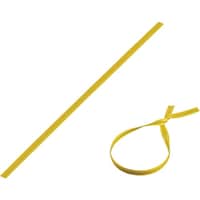 日本緑十字社 緑十字 ビニールタイ 黄 金具37(黄) 4mm幅×150mm 100本組 エンビ+鉄線