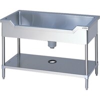 マルゼン Maruzen 舟型シンク ブリームシリーズ ステンレス(SUS430)製 バックガードなし 1200×750×800(ホース付) BSF1127N 1台